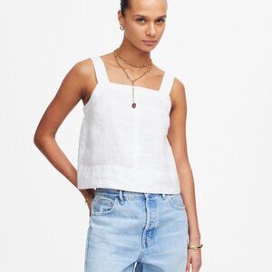NWT Madewell Linen White Sleeveless Top – Size Small
